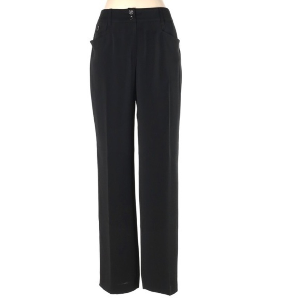 Harve’ Bernard sz 8 black wide leg high-rise pants